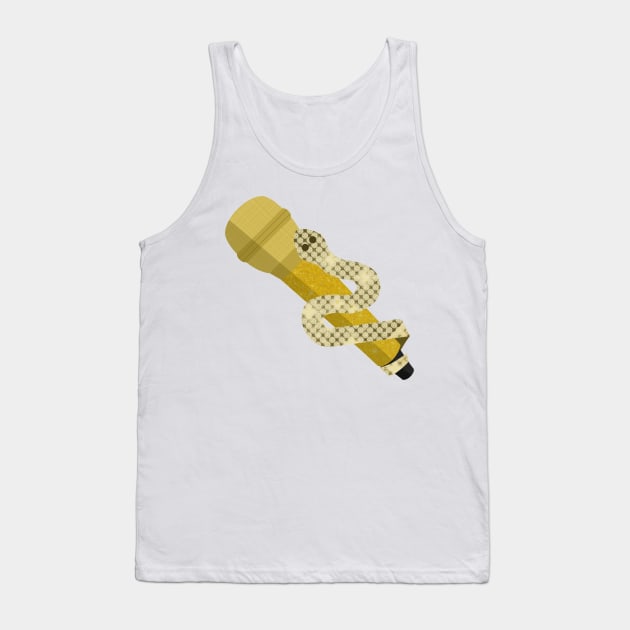 golden snake microphone reputation taylor fan art Tank Top by senaeksi